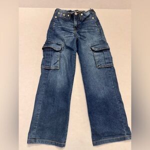 True Religion Blue Girls Cargo Jeans